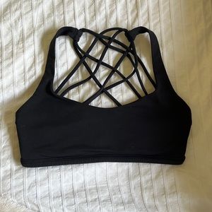 Black lululemon sports bra size 2